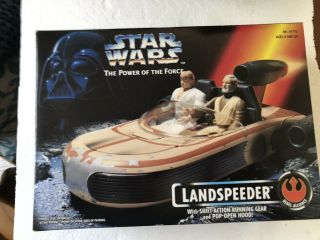 1995 Kenner Star Wars Power Of The Force Landspeeder Vehicle Box