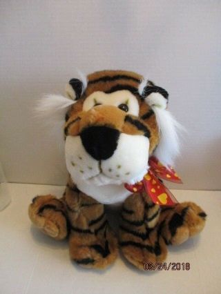 Brown Black 11.  5 " Stripped Tiger Stuffed Plush Animal Toy