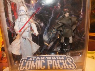 Star Wars Comic Packs White Darth Vader & Princess Leia Figures & Comic Book
