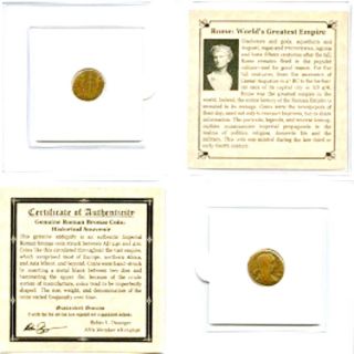 Authentic Ancient Rome,  The World’s Greatest Empire Coin Mini Album & Certificate