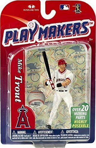 Mcfarlane Playmakers: Mlb Series 4 Mike Trout - L.  A.  Angels 4 Inch Action Figure