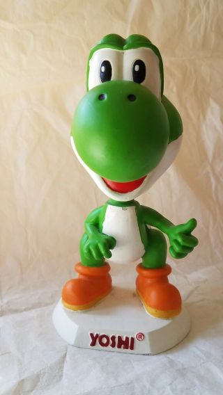 Yoshi Bobblehead Figure 2001 Bd&a Nintendo - 6 " Tall,  Ceramic