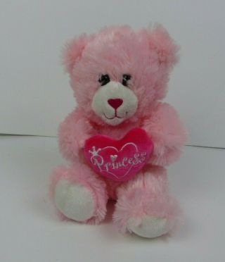 Dan Dee Collectors Choice Small Pink Bear W/ Princess Heart Pillow Plush Animal
