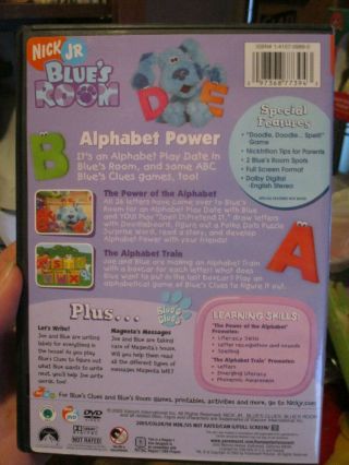 1998 Blues Clues Chunky 3D Puzzle Blue in Big Red Chair,  DVD & Kaleidoscope, 3