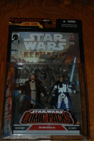 Obi - Wan Kenobi/arc Trooper - Star Wars 30th Anniversary Comic Packs Moc - Dark Horse