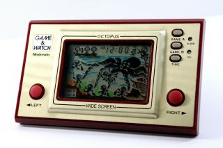 Nintendo Game & Watch Wide Screen Octopus Oc - 22 Made In Japan