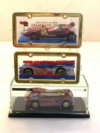 3 Hot Wheels Cars From The York Toy Fair 1996,  1998,  2000