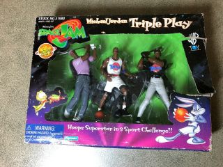 1996 Michael Jordan Space Jam Triple Play Action Figure Set