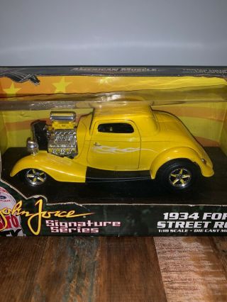 ERTL 1934 Ford Street Rod John Force 3 - Window Coupe 1:18 Diecast American Muscle 2