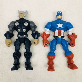 Marvel Hero Masher Thor & Captain America Action Figures