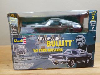 Revell Steve Mcqueen As Bullitt 1968 Ford Mustang 1:25 Dark Green Box Flaw