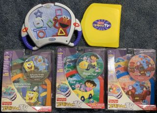 Fisher Price InteracTV DVD Learning System with 2 Games Dora Nicktoons Triple 2