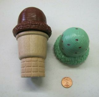 Melissa & Doug Wooden Ice Cream Cone W/ Chocolate & Chip Scoop Replacements