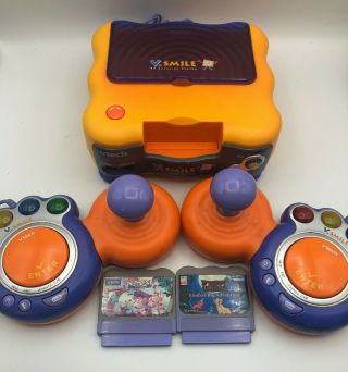 Vtech V Smile Tv Learning Educational System Video Game Console & 2 Games