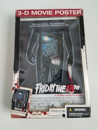 Mcfarlane Toys 2006 Vintage Friday The 13th 3 - D Movie Poster Signed And Numbered