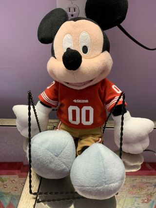 Disney Mickey Mouse Wearing Nfl 49ers San Francisco Outfit Plush