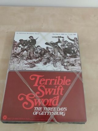 Spi Terrible Swift Sword (the Three Days Of Gettysburg) Historical Sim Game 1976