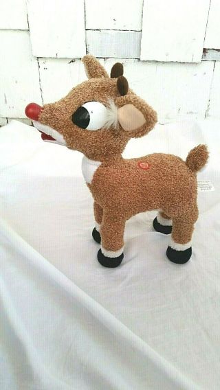 Rudolph The Red Nosed Reindeer Sings And Nose Lights Up 12”