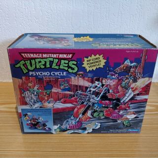 Teenage Mutant Hero Turtles (tmnt) 1990 Psycho Cycle Vehicle,  Playmates,  Bandai
