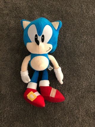 20th Anniversary Sega Sonic The Hedgehog Plush Stuffed Toy Classic Jazwares 15”