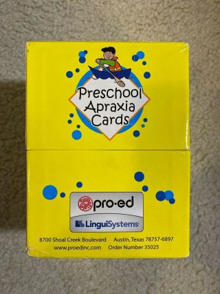 Preschool Apraxia Cards - Pro Ed - Linguisystem