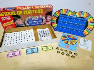Vintage Retro Wheel Of Fortune Junior Edition Board Game 1987 80 