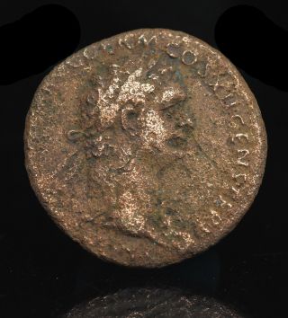 Domitian.  Ad 81 - 96.  Æ As,  Moneta