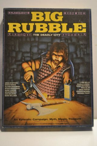 Runequest Big Rubble The Deadly City Box Set 4022 - X Chaosium Cond 1983