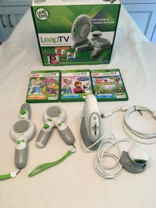 Leapfrog Leaptv Educational Video Gaming System,  2 Controllers Plus 3 Games