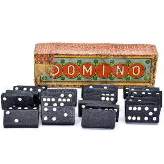 Vintage Dominoes Domino 27 Piece Set Made In Germany