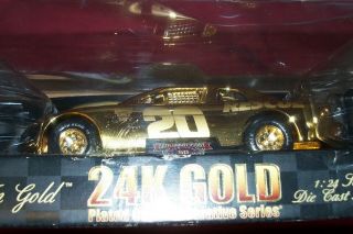 24k Gold Model Toy Car Nascar 1:24 Scale Diecast 20 Blaise Alexander Racecar