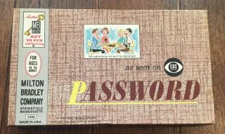 Vintage Antique 1962 Password By Milton Bradley As Seen On Cbs 4260 Complete