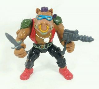 Vintage Teenage Mutant Ninja Turtles Tmnt Bebop Figure Gun Knife Playmates 1988