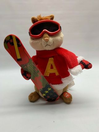 Alvin And The Chipmunks Singing Snow Boarder Its Christmas Time Plush