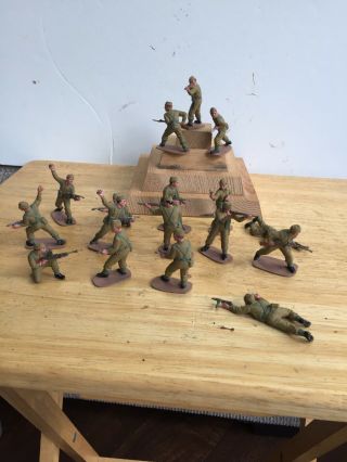 Airfix 1/32 54mm Wwii British Commandos (17) Figures Painted Detailed