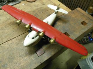 Vintage Wyandotte Toys China Clipper Pressed Steel Airplane Old 40 
