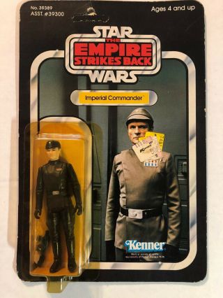 Vintage 1980 Kenner Star Wars Esb 3.  75 " Imperial Commander 41 Back