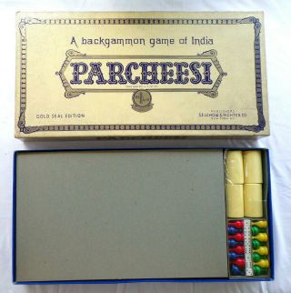 Vintage 1959 Parcheesi 2 Board Game - Complete - By Selchow & Righter.