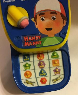 Handy Manny Cell Phone Interactive Learning Spanish English Numbers Letters Toy 2