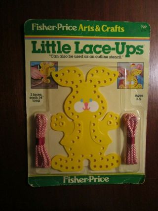Vintage Fisher Price Arts And Crafts Little Lace Ups Bunny