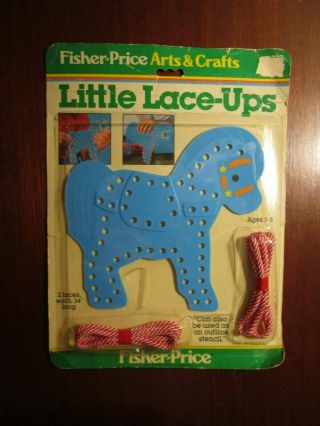 Vintage Fisher Price Arts And Crafts Little Lace Ups Pony