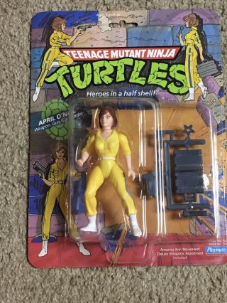 Vintage 1988 Tmnt April O’neil Moc Playmates Teenage Mutant Ninja Turtles