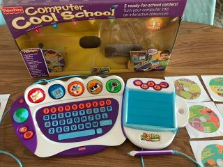 Fisher Price Fun 2 Learn Computer Cool School Set With 11 Software CD ' s 2