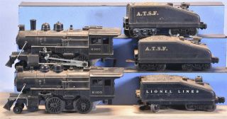2 Lionel 8300 Atsf / Lionel Lines 2 - 4 - 0 Locomotives - 1 Runs Good,  1