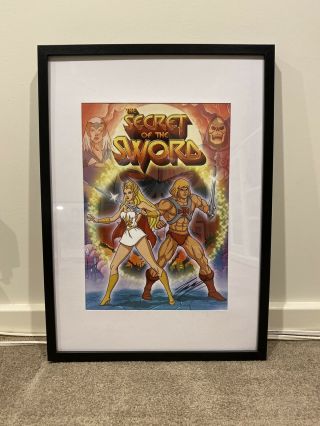 Signed Secret Of The Sword Print.  Masters Of The Universe Offical Dvd Cover.