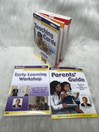 Your Baby Can Read Books 1 2 3 4 5 Word Cards DVDs Spanish Robert Titzer System 2