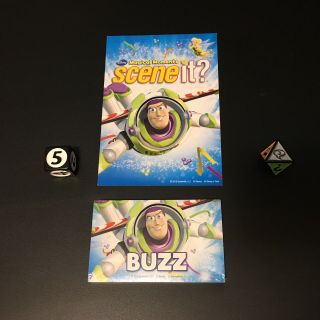Disney Magical Moments Scene It? Replacement Parts - Buzz Cards Dice & Reference