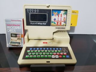 V - Tech Talking Whiz Kid Computer 50 Program Cards Vintage Toy 80s &