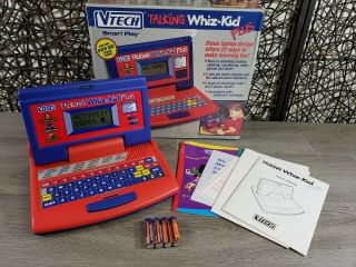 Vintage Vtech Talking Whiz - Kid Plus Educational Computer In Oem Box