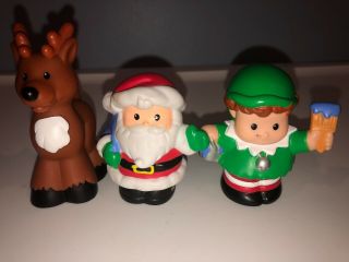 Little People Santa,  Elf And Reindeer Christmas